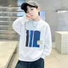 Sudadera de moda para niños para primavera y otoño, elegante y moderna para niños mayores, ropa infantil cálida con forro polar para invierno