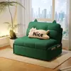 Sofá-cama multifuncional estilo creme, dobrável e extensível, adequado para apartamentos pequenos, salas de estar, imóveis de aluguel, escritórios e varandas