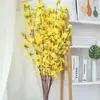 Flor de pêssego artificial 60 galhos de flor de pêssego galhos de flor de ameixa artificial galhos falsos flores artificiais decoração de casamento flores artificiais tecido de seda atacado
