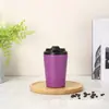 Mini Taza de Café de 12 oz Transfronteriza Portátil de Acero Inoxidable Vaso Termo Oficina Hogar Vaso para Coche con Escala Venta al por Mayor