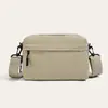 Bolso bandolera pequeño de tela de nailon impermeable y ligero estilo japonés, ligero, casual, multibolsillos, para teléfono móvil, para hombre y mujer, bolso cuadrado pequeño, moderno
