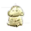 Colgante Zodiaco con Concha de Agua Dorada con Grabado, Llavero para Cadena de Teléfono Móvil Regalo, Suministro Directo del Fabricante, Soporta Logo