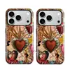 Funda Popular Europea y Americana con Forma de Corazón para Apple 15 Pro Max, Carcasa Dura, a Prueba de Golpes, Funda Película para iPhone 17, Estilo de Moda para iPhone 16
