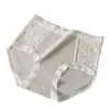 Bragas de Encaje de Doble Cara Pure Desire para Mujer, Lujo Ligero de Cintura Media Transpirables de Seda con Refuerzo Antibacteriano, Tangas Jacquard sin Costuras