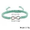 Pulsera de la suerte de 8 caracteres más vendida transfronteriza, pulsera ajustable hecha a mano, juego de dos para parejas y amigos