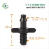 4/7 Accesorios para Conector Capilar Juego Completo 47 Conector en T de Doble Barbilla de una Sola Barbilla Tallo de Enchufe Tapa Tapón de Goteo Conexión de Rosca de 4 Puntos