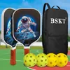 Suporte de Raquetes Placa Fibra de Carbono Profissional Pick Ball Crianças Conjunto Completo Suporte de Raquetes Cricket pickleball Prateleira para Placas