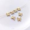 Conservación del Color Oro 14K Accesorios DIY Mariposa Cuenta con Agujero Pasante Nube Trasera Pulsera Collar Joyería para la Oreja Material Hecho a Mano