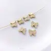 Accesorios DIY Rellenos de Oro de 14K que Conservan el Color Cuentas Espaciadoras Mariposa con Agujero Pasante Nube Trasera Pulsera Hecha a Mano Joyería para Orejas Materiales Hechos a Mano