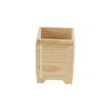Portalápices de pino para bricolaje, papelería de oficina, escritorio, portalápices cuadrado de madera de pino, caja de almacenamiento, portalápices hexagonal de madera maciza