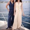 Chaleco de Traje de Primavera y Verano para Mujer de Gama Alta Casual Nuevo Elegante Simple Europeo y Americano Conjunto de Dos Piezas Chaleco y Pantalones