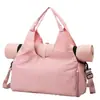 Bolsa de Yoga para Mujer, Bolsa de Fitness con Separación Seca y Húmeda, Bolso de Hombro Cruzado, Bolsa de Viaje de Gran Capacidad, Venta al por Mayor con Impresión de Logo