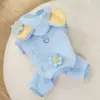 Ropa de invierno para mascotas, conjunto de cuatro patas con forro polar para perros, gatos y perros pequeños, adecuado para otoño, con accesorio para correa, para gatos sin pelo, fábrica de ropa