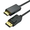 Cabo dp para hdmi 1,8 M 4K HD adaptador monitor de computador cabo conversão grande dp para hdmi