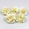 33 peças de cabeças de flores artificiais tipo rosa e peônia, na cor branco leitoso, estilo europeu, para DIY de acessórios de cabelo, guirlandas e decoração de casa, adequadas para arranjos florais