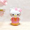 Rn044 Hello Kitty Gato Kt Muñeca de Goma Suave Llavero Colgante Artesanal Adorno Llavero para Llave de Coche Silicona