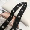 Venta al por mayor de cintas blancas y negras de 2 cm de ancho, perforadas, con encaje hueco, accesorios para ropa, tira decorativa