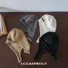 Gorro de punto fino para niños, estilo coreano, cálido sombrero de lana para otoño e invierno, elegante gorro para la cabeza de bebé, moderno sombrero con protección para las orejas de bebé