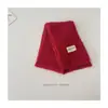Gorro de Lana Tejido Liso de Color Sólido Estilo Coreano para Niños, Bufanda Gruesa Casual de Otoño e Invierno para Niños y Niñas