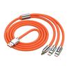 Cabo de dados de carregamento rápido três em um liga de zinco de 120W adequado para o cabo de chassi Huawei Apple TYPE-C um a três