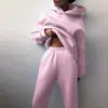 Verano 2026 Nuevo Transfronterizo Europa y América Comercio Exterior Ropa de Mujer Moda Estilo Deportivo Color Sólido Sudadera con Capucha Conjunto Casual