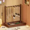 Soporte para Pinceles de Madera Maciza Estante de Almacenamiento de Pinceles Multifuncional Retro Chino Estante Colgante para Bolígrafos de Escritorio en Casa Estante de Exhibición de Mesa