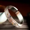 Joyería de Plata Plata Pura 999.9 Nuevo Estilo Chino Ceja de Urraca Pulsera Abierta Moda Lujo Ligero Sencilla Versátil
