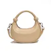 2025 Nuevo Bolso Cruzado de Hombro para Mujer Ins Piel Suave PU Mini Pequeño Bolso Portátil Bolso Luna Simple Para Todo