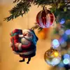 Nuevos Colgantes Acrílicos para Coche de la Serie de Navidad de Santa Claus 2023 Decoraciones para Árbol de Navidad