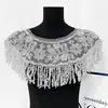 Versátil Malla de Encaje Nupcial de Verano Estilo Nuevo Chal Vestido Qipao Moda Hueco Capa Corta Cubrehombros