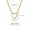 Accesorios DIY de Color Dorado 18K Conservador de Color Transfronterizo Helado Nuevo Europeo y Americano Horno Corazón Acero Inoxidable Galvanoplastia al Vacío Colgante