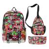 2024 Transfronterizo Nuevo Conjunto de Tres Piezas Dandy's World Series de Mochilas Escolares para Estudiantes, Mochilas para Niños y Mochilas