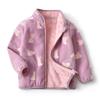Nueva Chaqueta de Forro Polar para Bebé Otoño e Invierno 2026 Chaqueta Rosa Bebé con Estampado Lindo para Niñas Cuello Alto Wy1088