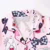 Cárdigan de Seda de Leche Transfronterizo Europeo y Americano con Lazo para Mujer, Shorts de Manga Corta, Conjunto Casual Transpirable para el Hogar para Mujer