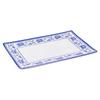 Plato de melamina azul y blanco plato de plástico plato cuadrado largo plato para olla caliente vajilla tipo porcelana plato para plato frío plato para bocadillos plato para rollitos de arroz comercial