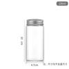 En stock: Botella Pequeña de Vidrio Transparente para Medicina, Tapa de Aluminio Plateada con Rosca de 47mm, Botella Tipo Tubo de Ensayo Sellada con Tapa, Botella Vacía para Dispensar Polvo de Medicina en Cápsulas