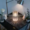 Suporte para Velas de Vidro Transparente Colorido com Listras Verticais Multiuso para Uso Doméstico, Copo para Velas de Jantar de Aromaterapia, Recipiente Criativo para Velas
