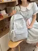 Mochila Nueva de Colores Contrastantes Linda y Dulce Primavera 2026, Suave, Envío Directo Transfronterizo, Estilo Juvenil, Bolso Escolar para Estudiantes y Mujeres