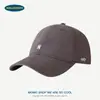 Boné de Baseball Estilo Coreano para Homens e Mulheres, Versátil e Simples, com Bordado da Letra N, Top Macio, Algodão Puro, Aba Larga, Chapéu Emagrecedor