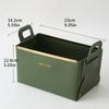 Cesta de almacenamiento de cuero de escritorio de alta calidad pu caja de almacenamiento de cosméticos nórdica ins sala de estar dormitorio almacenamiento de artículos de papelería y diversos
