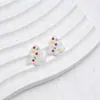 Miçangas de vidro em formato de árvore de Natal com bolinhas coloridas, pingentes para colares e pulseiras DIY, em estoque, envia em até 48 horas