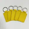 Chaveiro de PU Transfronteiriço, Personalizado, Moderno, Simples Retangular, Acessório Multifuncional para Bolsas e Carros, Recurso Anti-Perda