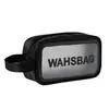 Bolsa de Aseo de PVC de Gran Capacidad, Bolso de Viaje, de Mano, Translúcido Esmerilado, Impermeable, Bolsa de Almacenamiento de Artículos de Aseo, Bolsa de Cosméticos para Mujeres