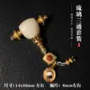 Conector de Três Vias Sherpa de Vidro com Design Original Novo, Conjunto Banhado a Ouro, Cabeça de Buda, Vajra, Estrela e Lua Bodhi, Acessórios de Cabeça de Macaco