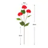Hortensia de copo de nieve de 3 cabezas, rama única, flor artificial, adorno para sala de estar, arco de centro comercial, flor artificial de plomo para boda, flor de seda