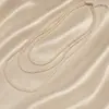 Combinado com Colar Cheongsam, Corrente para Clavícula de Pérola Imitação de Milho de Três Camadas, Corrente Curta Estilo Retrô Francês com Múltiplos Círculos para Mulheres