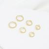 Anel Torcido de Furo Duplo em Ouro 18K Real com Anel de Miçangas Anel de Miçangas de Furo Reto com Preservação de Cor de Ouro 14K com Anel de Miçangas Acessórios DIY D53