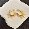 Brincos Franceses de Nicho de Luxo para Mulheres, Sol, Meia-Idade, Moda Europeia e Americana, Personalidade, Versátil, Retro, Elegante