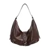 Bolso de Silla Retro Melanoid Gran Capacidad para Mujer 2026 Nuevo de Moda Retro Bolso de Axila Bolso Cruzado
