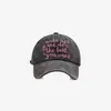Gorra de Béisbol Bordada con Letras Desgastadas Lavada Ajustable Estilo Retro Americano Moda Primavera y Verano Versátil Parte Superior Suave Sombrero para el Sol